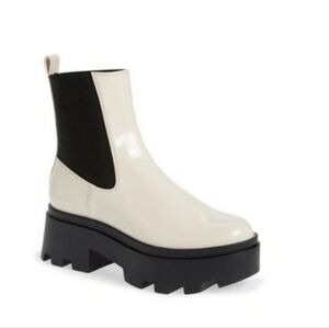 LK NEW Open Edit Iris White Lug Chelsea Sz 7